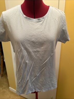 Classic Light Blue Crew Neck Tee